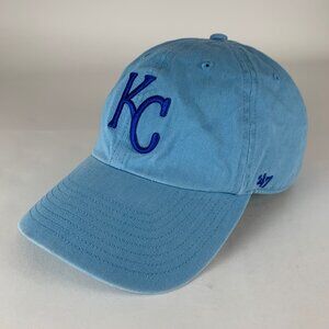 Kansas City Royals MLB Light Blue 47 Brand Clean Up Relaxed Fit Strapback Hat